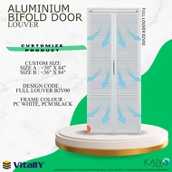 VITALLY Louver Bi fold Door | Bi Two Fold Door | Aluminum Door Louver | Toilet Door | Store Room Doo