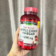 แอปเปิ้ลไซเดอร์ Natures Truth Apple Cider Vinegar 1200 mg 60/600 Capsules