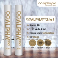 SHUTTLECOCK BADMINTON ALPHA PRO / ALPHA ECO 3 IN 1