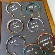 Heart Mantra Bracelet Male Female Teacher Buddha Green Emerald Bracelet Manjusri Good Luck Girlfrien
