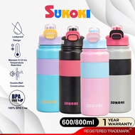 SUKOKI Thermal Flask Thermal Stainless Steel Bottle Insulated Bottle Water Bottle With Straw Vacuum 