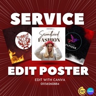 Servis edit poster iklan, assignment, infographic, mindmap and other (Editing poster service with Ca