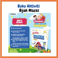 Buku Aktiviti Kanak-kanak | BIJAK MAZES English Activity Book Buku Latihan Prasekolah
