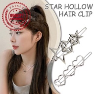 Cool Hollow Hole Star Hair Clip For Women Y2k Spice Girl Metal Star Hairpin Sweet Cool Girl E0E1