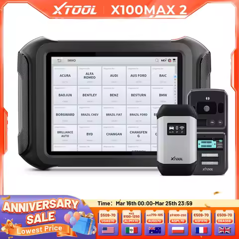 XTOOL X100 MAX2 Car Key Programmer J2534 Programming with KC501 All Key Lost All System Diagnostic E