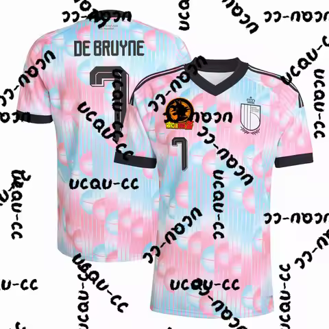 2026 Dragon Ball Z x Belgium Men's Jersey, Football Soccer T-Shirt, Anime Fan Sportswear, Casual Ath
