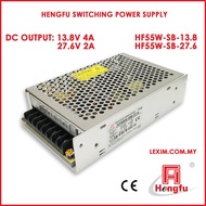 HF55W-SB-13.8 HF55W-SB-27.6 HENGFU Switching Power Supply DC13.8V 4.0A DC27.6V 2.0A Door Access Batt