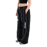 Unbroken Official Baggy Trackpant Unbroken tittle Loose Pants Black Unisex Casual Baggy Pants Men Tr