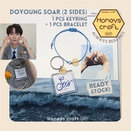 Honeys Craft - Keyring Bracelet NCT Doyoung 2 Sides Soar -Keychain NCT 127 DoJaeJung KPOP