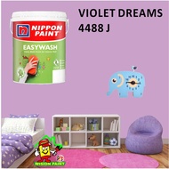 VIOLET DREAMS 4488 J ( 5L ) Nippon Paint Interior Vinilex Easywash Lustrous / EASY WASH / EASY CLEAN