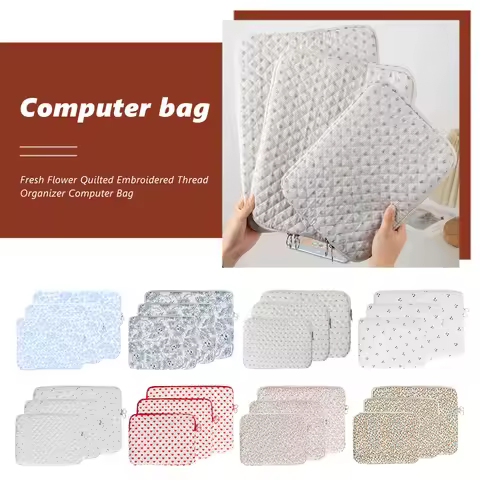 11/13/15 Inch Laptop Sleeve Quilted Laptop Bag Coquette Floral Laptop Sleeve Case Laptop Case Office