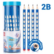 Deli Graphite Pencil Extra Thick Extra Grip Triangular Barrel 2B Exam /HB (30Pcs/box)