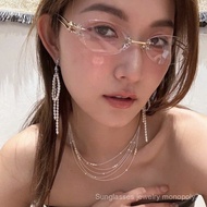 Travel Frameless Sunglasses Female Star Sunscreen Sunglasses AMWU