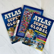 Atlas Super global Indonesia and the World Atlas Indonesia/ Atlas World Medium Size/