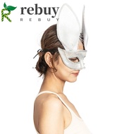 REBUY Easter Mask, Eye Mask Face Cover Venetian Mask, Fashion Half-face Masquerade Mask Performances Props Half Face Mask Performance