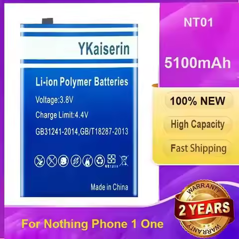 NT01 Stable Power Supply 5100Mah Mobile Phone Battery For Nothing 1 One