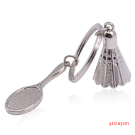 yixiayun ของขวัญสุดสร้างสรรค์สไตล์ใหม่พวงกุญแจแบดมินตันและไม้แบดมินตันพวงกุญแจลูกขนไก่พวงกุญแจของขวัญวันเกิด