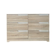 Tomato Home ตู้เสื้อผ้า ตู้ลิ้นชัก VASCO 6ลิ้นชัก | ตู้เตี้ย ตู้เก็บของ ตู้อเนกประสงค์ ตู้มินิมอล | 