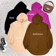 CARDIGAN PLUSSIZE MURAH WOMEN MUSLIMAH KOREAN STYLE ELVIRA HOODIE CARDIGAN ( 1703 )