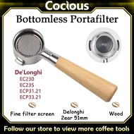 Delonghi Bottomless Portafilter for EC230/ECP31.21/ECP35.31/ECP3420/EC155/BCO430 51mm 2 Ear