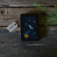 Hungry in a galaxy. wood notebook handmade notebook diary handmade wood 筆記本