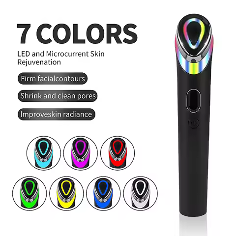 7 Color Age-R Booster Pro Facial Skin Care Anti Wrinkle Beauty Device EMS Microcurrent Lift Massager