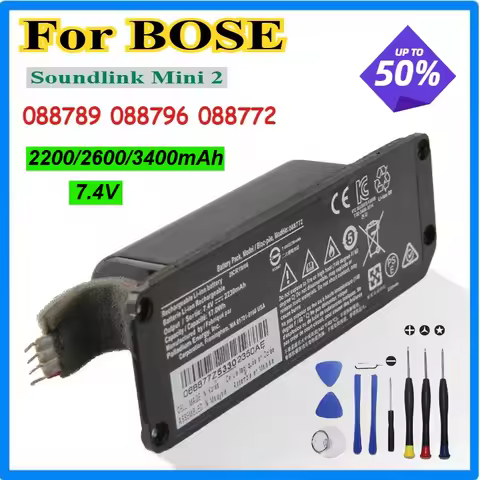 7.4V Bluetooth Speaker Battery With Tools For BOSE Soundlink Mini 2 088789 088796 088772 080841 Rech