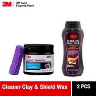 3M ชุดดินน้ำมันทำความสะอาด Clay 38070 + ผลิตภัณฑ์ น้ำยาเคลือบรถ ชนิดครีม 236 มล.