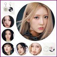 HT BABYMONSTER AHYEON Tinplate Badge Mirror Keychain RUKA Bags Pendant Accessories HT