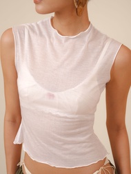 Try_yorata | Blursday dropped back Oversized tee shirt Heart top Vintage tee top Full skirt+bra เสื้