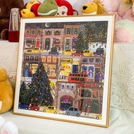 galisonPuzzle Frame Winter Light Aluminum Alloy Picture Frame Puzzle Photo Frame1000Piece Christmas Frame Mounting Frame