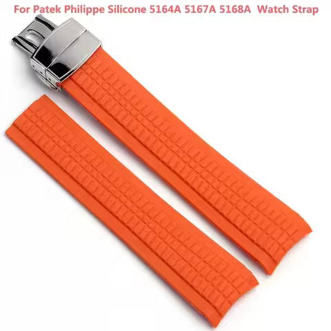 High Quality Soft Rubber Watch Band Aquanaut Fits For Patek Philippe Silicone 5164A 5167A 5168A 21mm