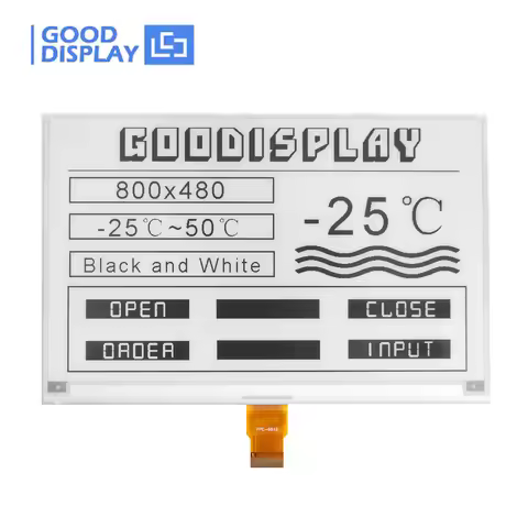 7.5 Inch Electronic Paper Display HD 800x480 Black & White E-Ink Screen 4s Refresh -25°C Cold-Resist