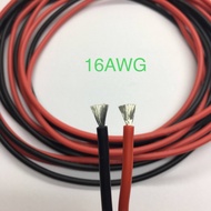 สายไฟ 16AWG 18AWG 20AWG  10 เมตร สายไฟสิลิโคน (สีดำ 5 เมตร + สีแดง 5 เมตร )