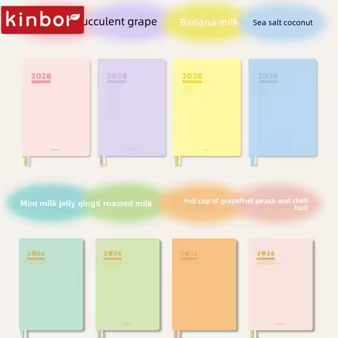 Kinbor 2026 Daily Agenda Notebook Timeline/8-grid Pagination Time Plan Week Planner Work Notes Accou