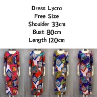 Clear Stock Offer Rm6 Muslimah Corak Jubah Long Dress Lycra