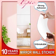 EPIC Home Flexible HD Mirror Sticker Wall Self Adhesive Acrylic Stitching Mirror Full Body Mirror