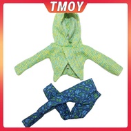 TMOY 1SET 30cm Doll Dress Winter Dress Set Doll Dressing Doll Gift 1:6 Doll Dress  Pants Set TMOY