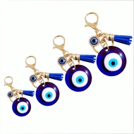 Devil's Eye Keychain Round Blue Eye Charm Bag Charm Keychain Blue Charm