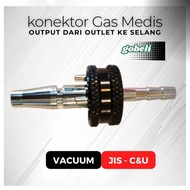 KONEKTOR GAS MEDIS - KONEKTOR REGULATOR OXYGEN FLOWMETER - CONECTOR FLOWMETER TYPE JIS/CNU/C&U MODEL
