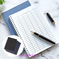 FLASHPULSE Spiral Bound Notebook, Sturdy Cover Universal Line Pages Financial Record Book, Blank Gri