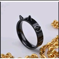 [ Harga Promo ] Cincin Duri Hitam Titanium / Cincin Duri Hitam Anti Karat / Cincin Duri Hitam Pria T