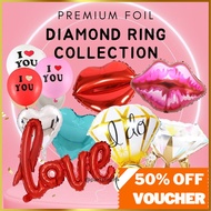 [SG Instock] Diamond Ring Balloon Wedding Proposal Decoration Balloons Marry Me Party Decorations He