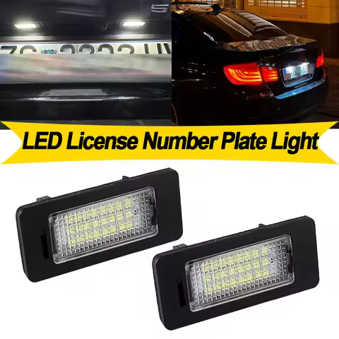 2PCS LED License Number Plate Light For BMW 1 2 3 4 5 X series E82 E88 F22 F45 E90 E91 E92 E93 F30 F