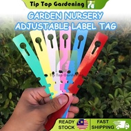 TIPTOP Plastic Adjustable Hanging Label Tag Garden Nursery Plant Tags Waterproof Tree Markers Penanda Pokok