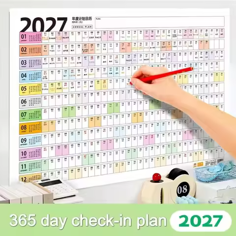 Wall Mounted 2027 Calendar Planner Sheet Large Planner Target Wall Calendar Schedule Sticker Schedul