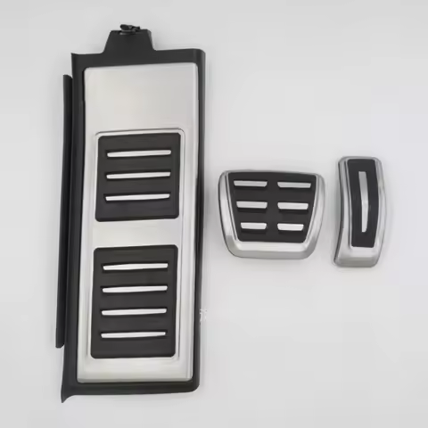 Durable-Car Pedals Brake Footrest Cover Set For A6 E-TRON Q6 E-TRON Q8 E-TRON 2025 2026 Gas Fuel Acc