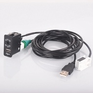 Car USB AUX in Plug Input Socket Adapter for BMW E60 E61 E63 E81 E87 E90 F10 F12 E70 X1 X3 X5 for MI