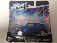 【BMW mini cooper】[另有紅色版本可供選擇]全新極速都市藍色寶馬開蓬"mini cooper"合金模型玩具車 speedcity blue color bmw mini cooper r