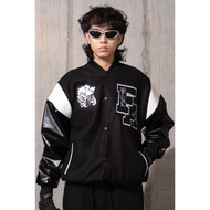 Áo khoác varsity local brand nam nữ bomber tay da Fafic jacket phối màu werewolves  FAFIC STUDIO cặp